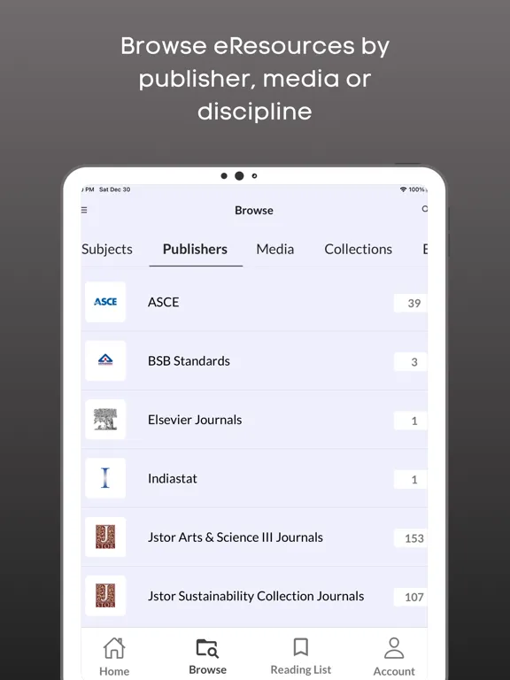 CEPT Digital Library iPad  Screenshots