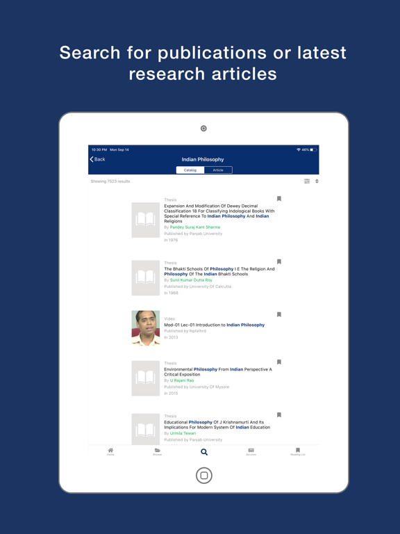Screenshot di GNDEC eLibrary iPad 