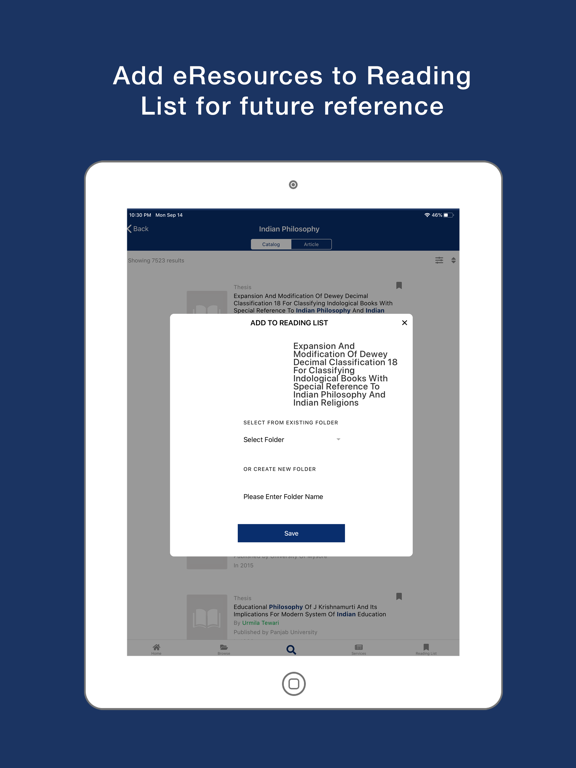 Screenshot di GNDEC eLibrary iPad 