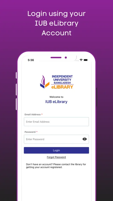 IUB eLibrary 스크린샷
