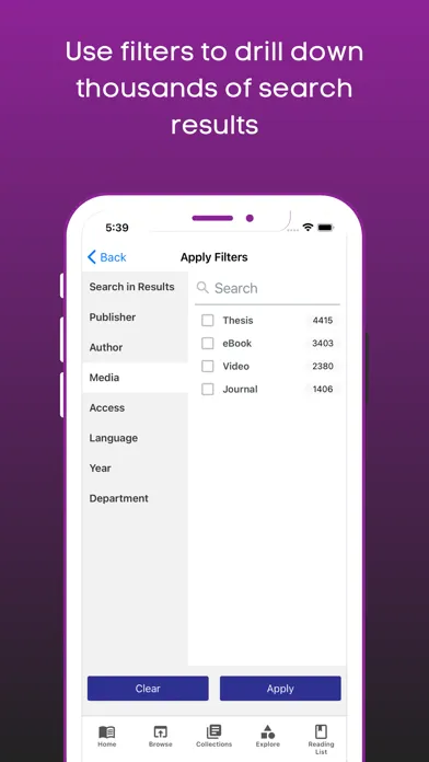IUB eLibrary 스크린샷