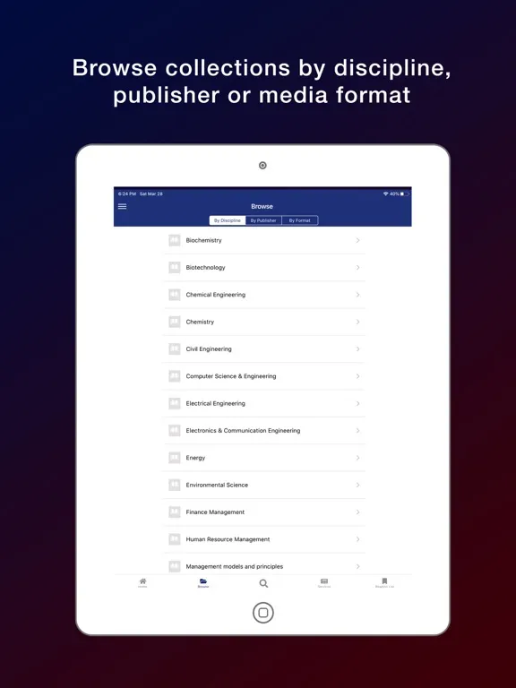 Screenshot di JCBOSEUST eLibrary iPad 