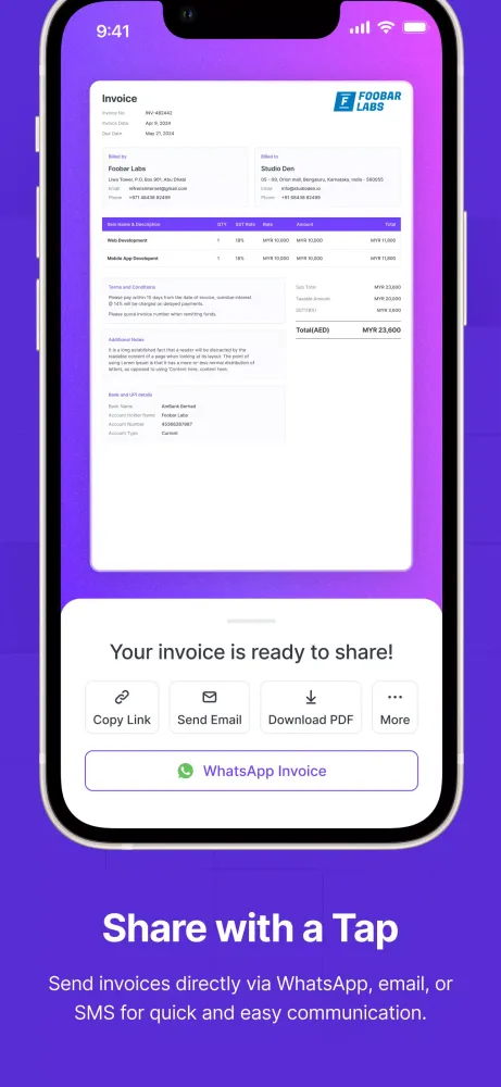 Invoice Maker, Billing:Refrens Screenshots