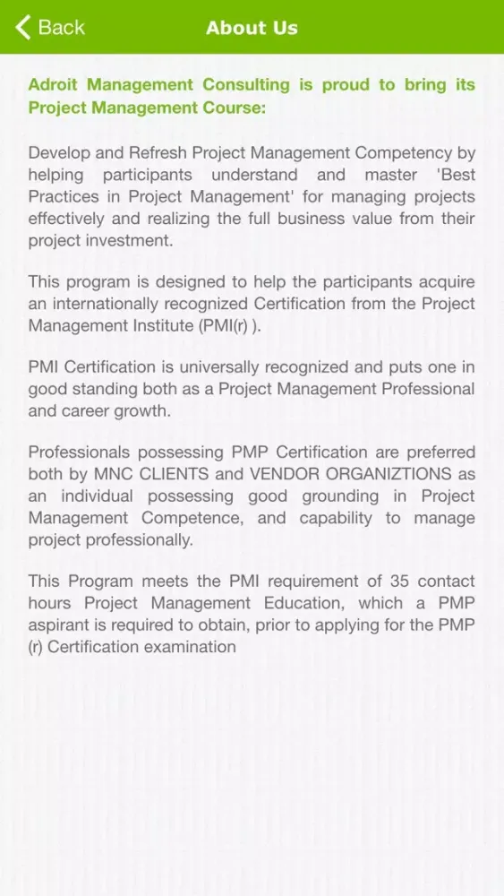 Screenshot di Adroit Management Consulting