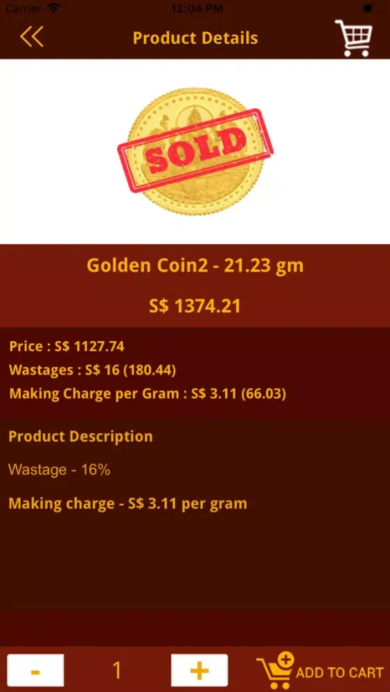 Singapore Gold Mart স্ক্রিনশট
