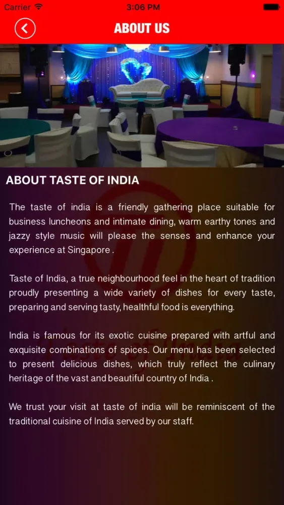 Ảnh chụp màn hình của Taste of India - Singapore