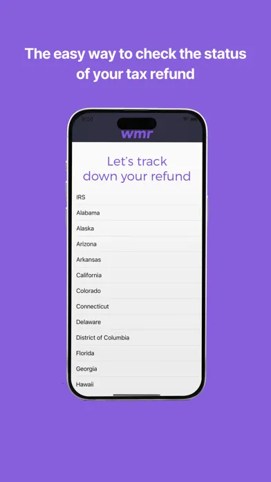 Captures d'écran de Where’s My Refundo? WMR+