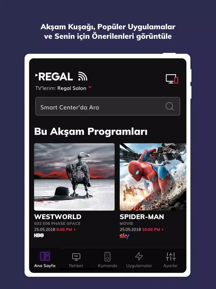 Regal Smart Center iPad 应用截图