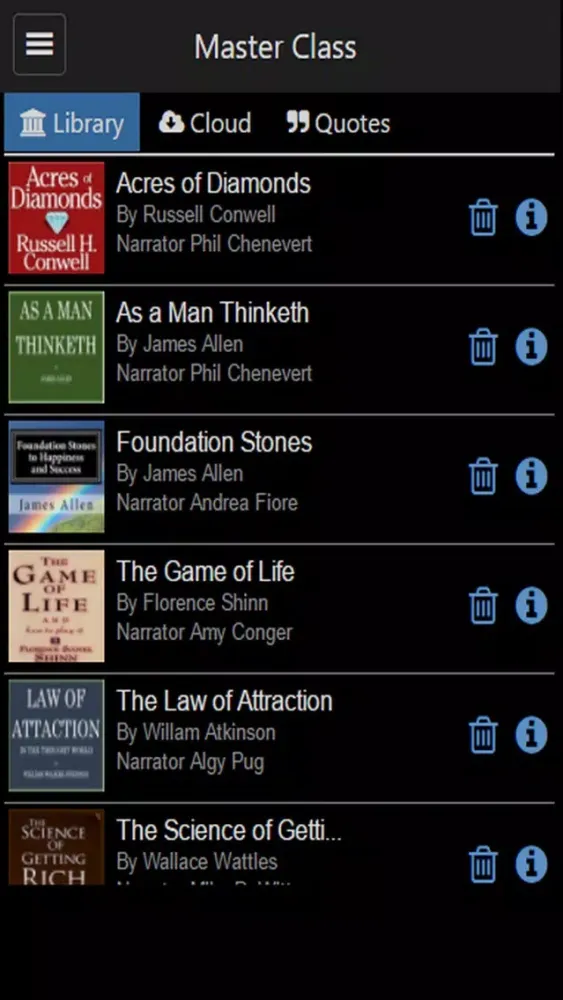 Скриншоты Law of Attraction Audiobooks