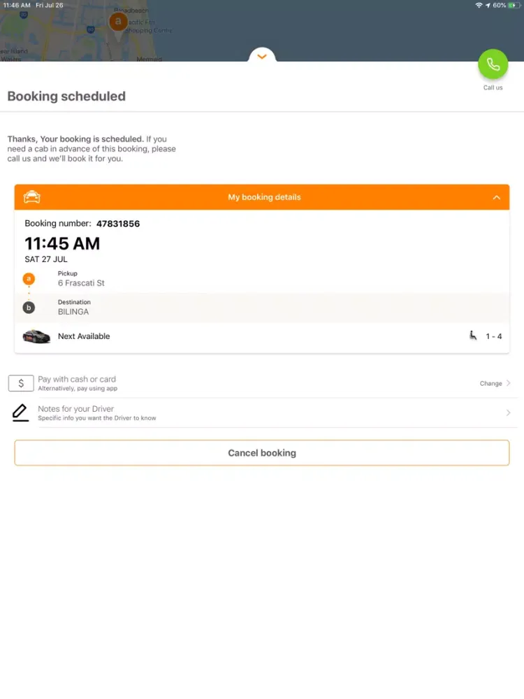 Gold Coast Cabs iPad  Ekran Görüntüleri