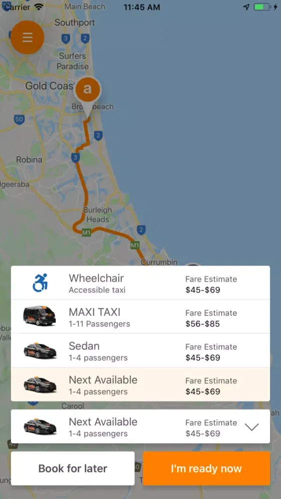 Gold Coast Cabs Ekran Görüntüleri