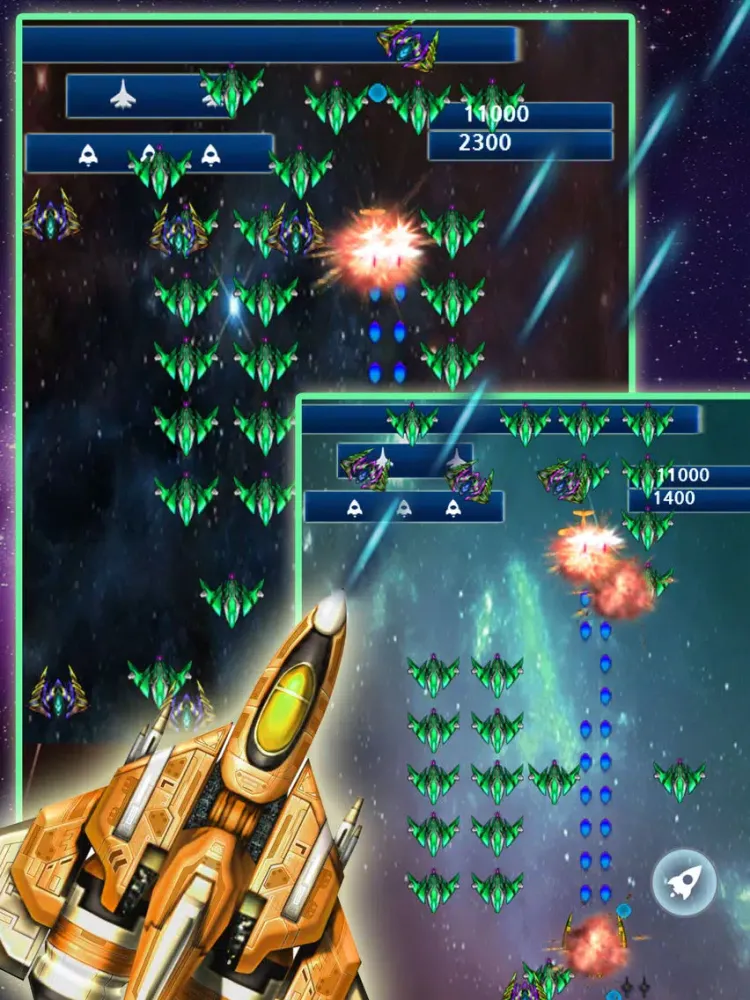 Tangkapan skrin Extreme Space Airplane Attack iPad 