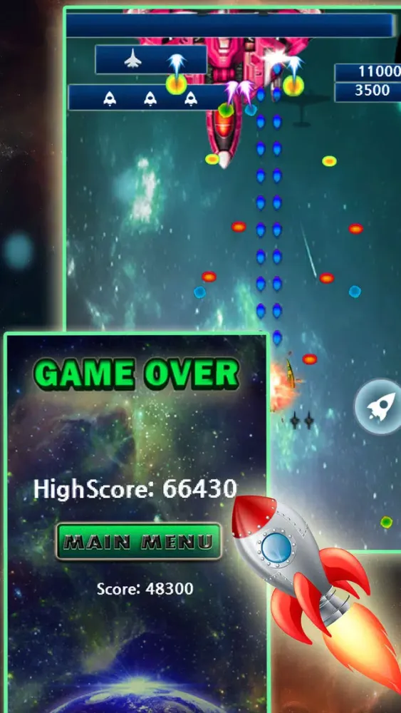Tangkapan skrin Extreme Space Airplane Attack
