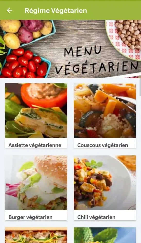 Régime végétarien স্ক্রিনশট