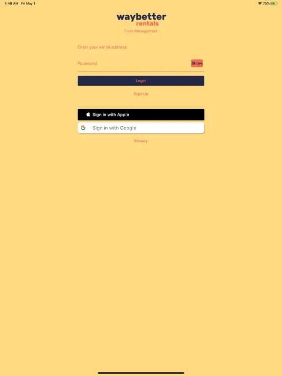 Скриншоты WayBetter Rentals Fleet Manage iPad 
