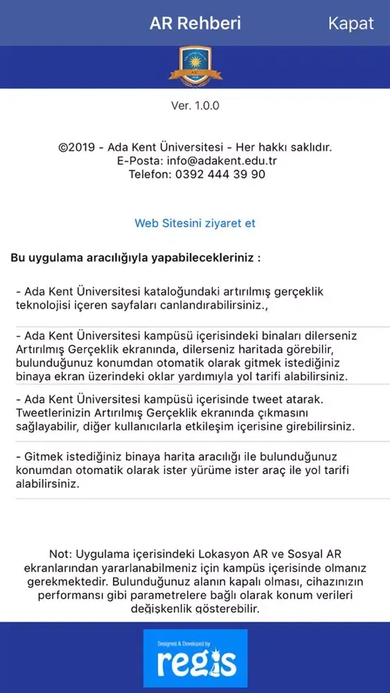Adakent AR Ekran Görüntüleri