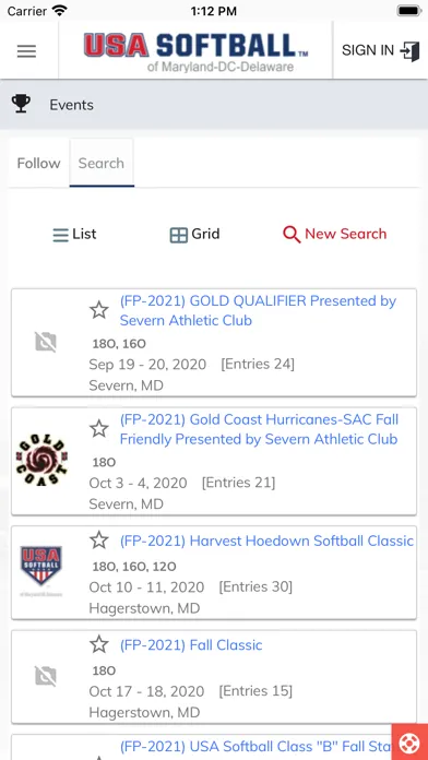 Maryland Softball سکرین شاٹس