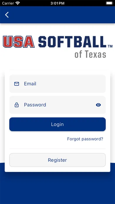 Capturas de tela do USA Softball of Texas