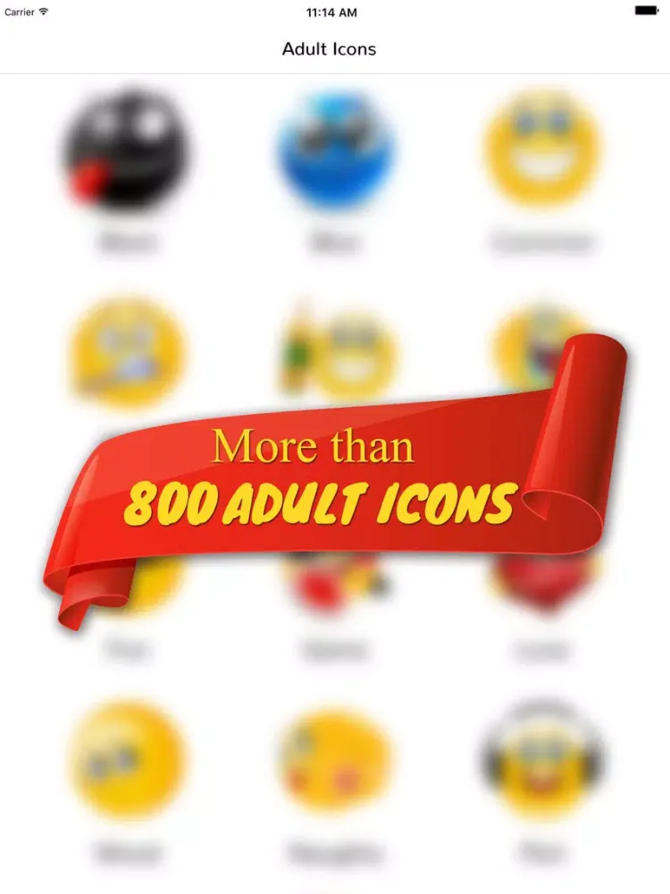 Tangkapan skrin Adult Emoji Icons - Funny Stickers for Chatting iPad 