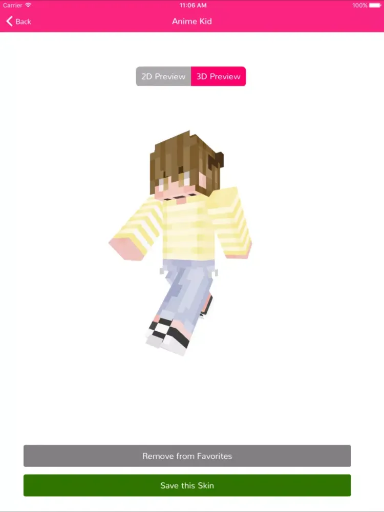 Anime Skins - Best Skins for Minecraft PE iPad 應用截圖