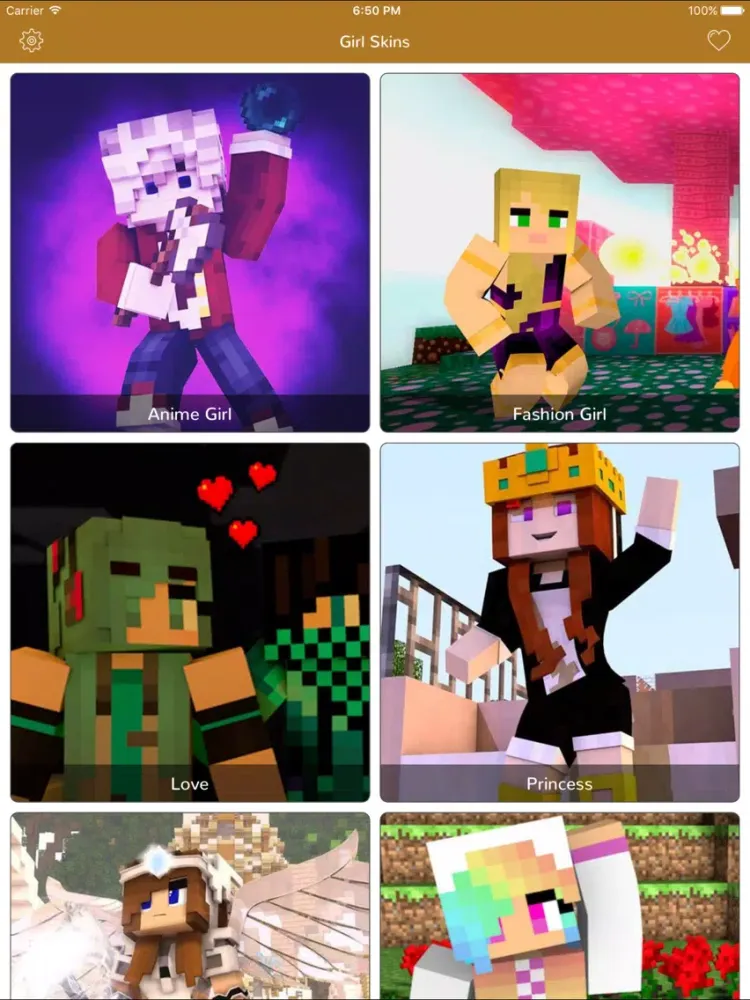 Capturas de tela do Girl Skins for Minecraft Pocket Edition-MCPE Skins iPad 