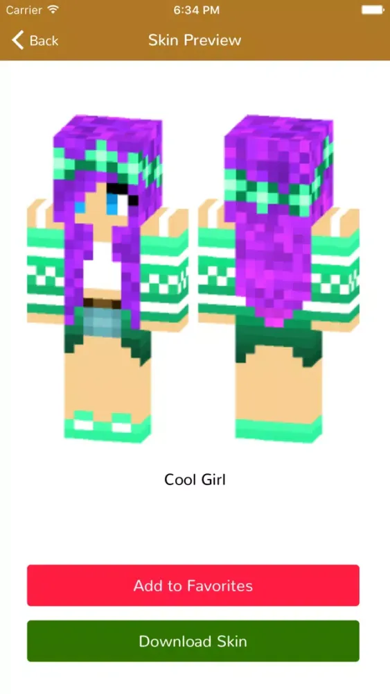 Capturas de tela do Girl Skins for Minecraft Pocket Edition-MCPE Skins