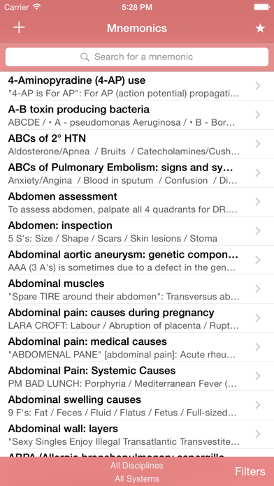 Med Mnemonics Screenshots
