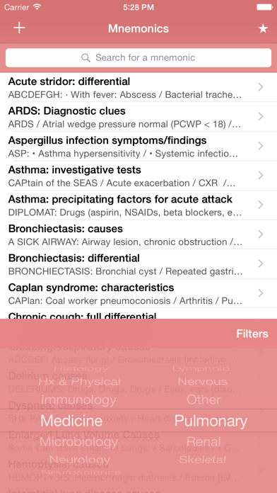 Med Mnemonics Screenshots