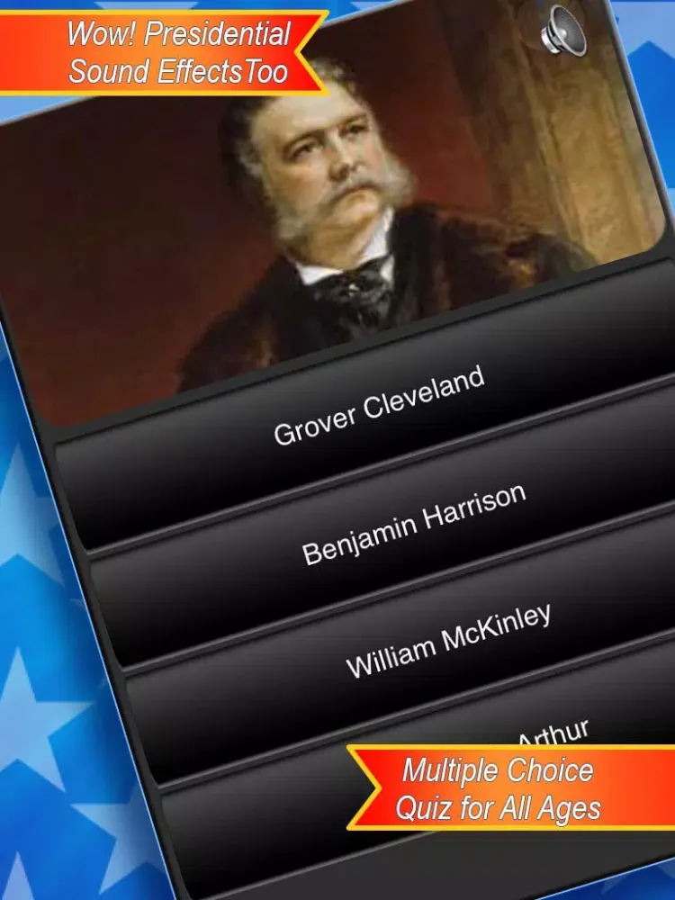 US Presidents Trivia Quiz Free - United States Presidential Historical Photo Recognition Guessing Educational Game iPad 应用截图
