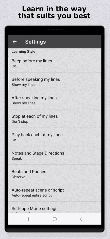 Скриншоты Script Rehearser