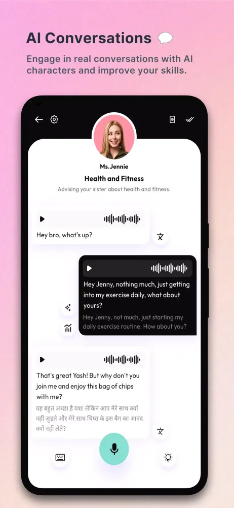 Screenshot di Converse - AI English Speaking
