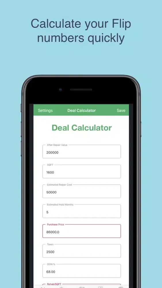 Tangkapan skrin REI Calculator