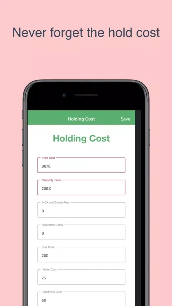 Tangkapan skrin REI Calculator