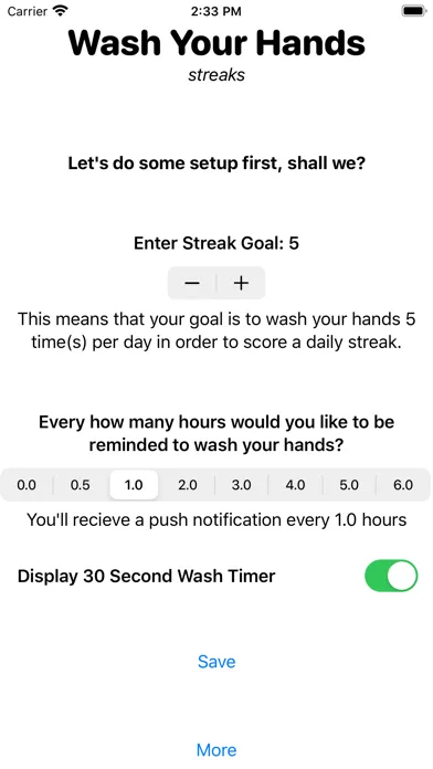 Tangkapan skrin Wash Your Hands Streaks