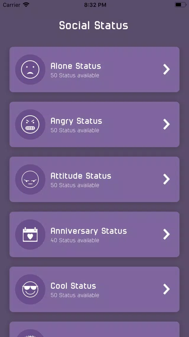 Capturas de pantalla de Social Statuses