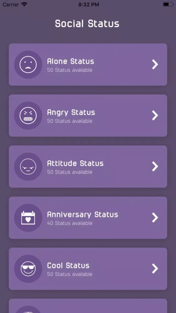 Social Statuses Screenshots