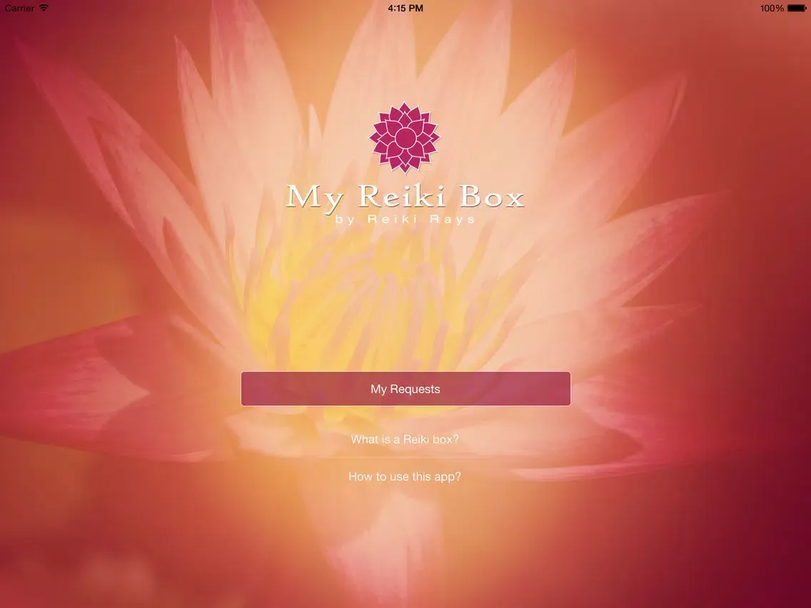 Tangkapan skrin My Reiki Box iPad 
