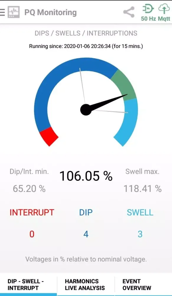 MR Power Quality App Screenshots