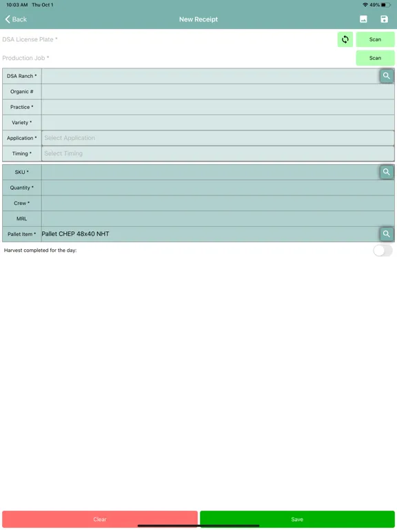 Capturas de pantalla de Fruit Receipt iPad 