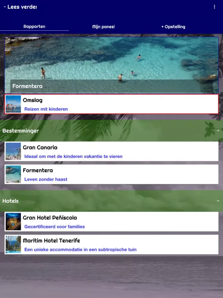 Reizen met kinderen iPad  Screenshots
