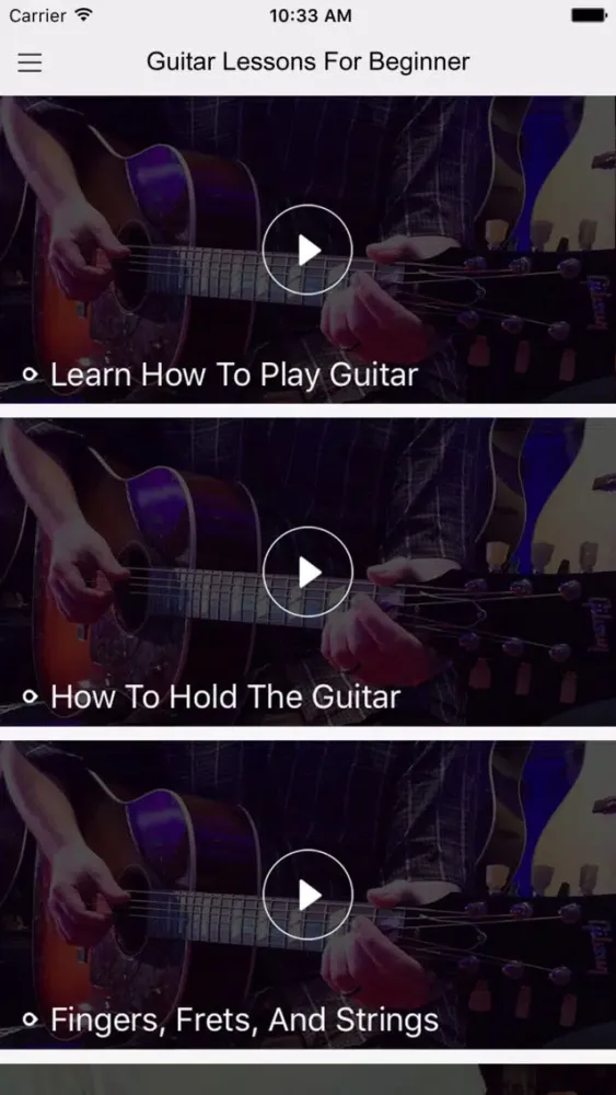 Screenshot di Guitar Lessons For Beginner-Learn how to play guitar