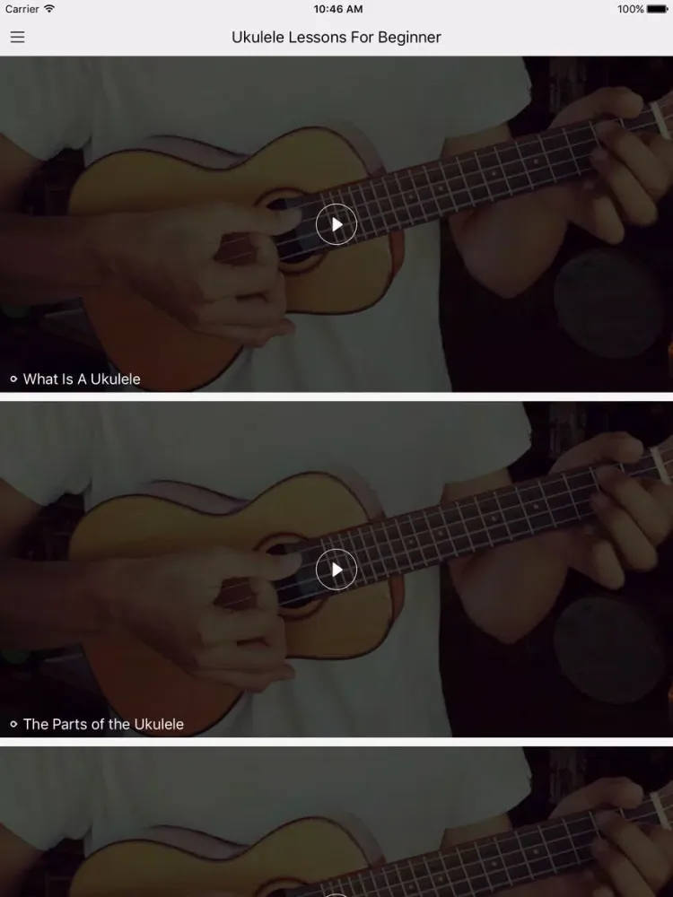 Ukulele Lessons For Beginner-Video lessons for beginner,learn how to play ukulelle. iPad  Screenshots