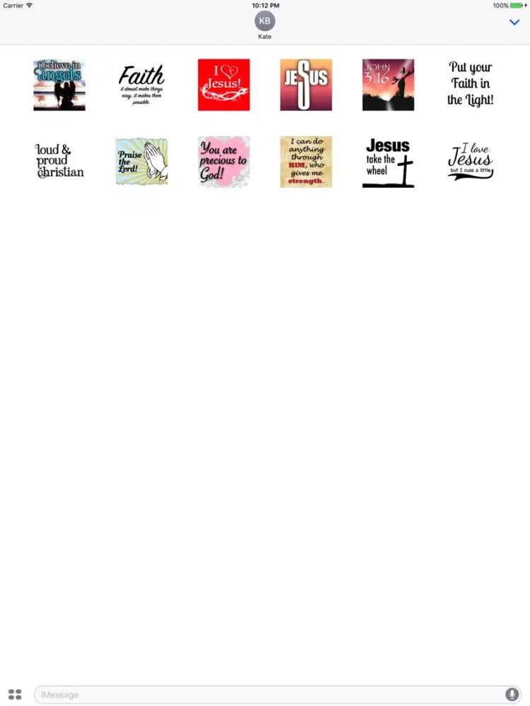 Zrzuty ekranu Christian Stickers iPad 