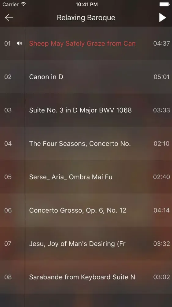 Zrzuty ekranu 100 Best Relaxing Classic
