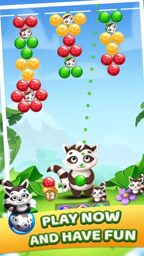 Capturas de pantalla de Raccoon Bubbles