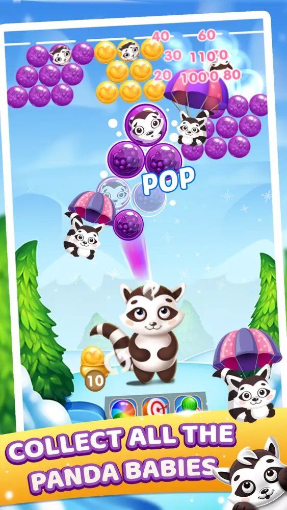 Capturas de pantalla de Raccoon Bubbles