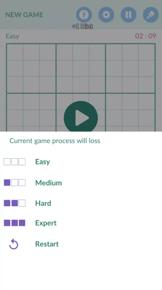 Tangkapan layar Sudoku Master
