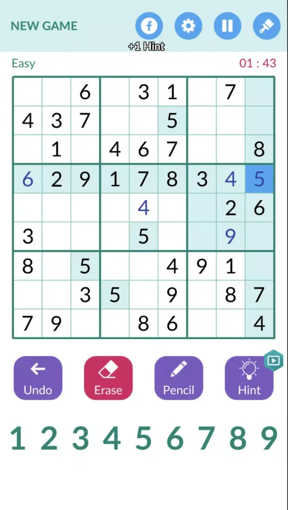 Tangkapan layar Sudoku Master
