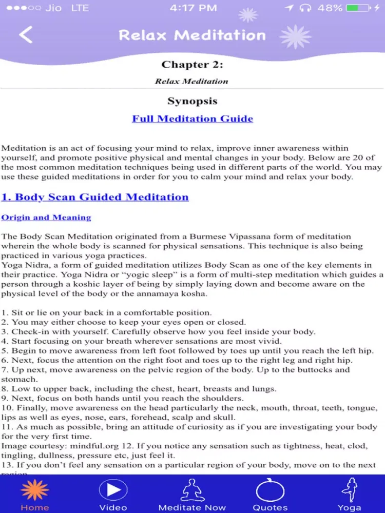 Скриншоты Relax Meditation iPad 