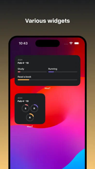 Zrzuty ekranu WeeT - Weekly Planner,Pomodoro